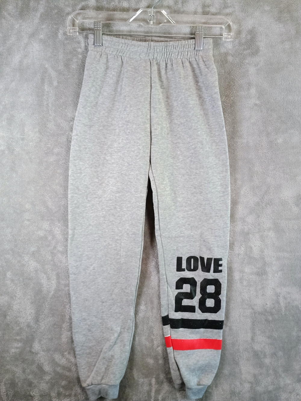 Kids Grey 'Love 28' Sweatpants 10/12
